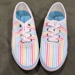 CrewCuts X SeaVees Striped Rainbow Kids Sneakers